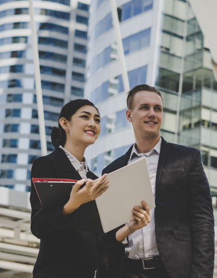 Residential rental building representing property management services in Dubai